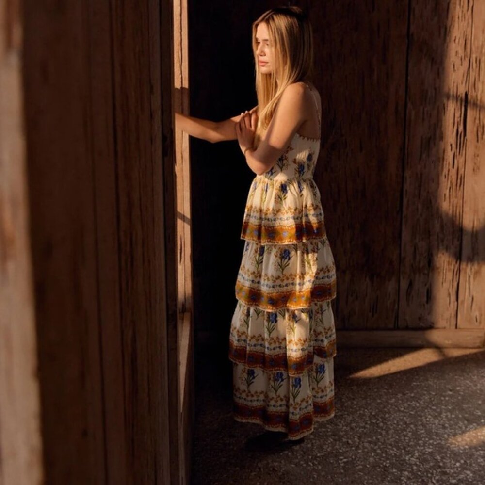 NWT Olivia by Livro Ophelia Midi Dress Size Small Boho Cottagecore - Picture 5 of 6